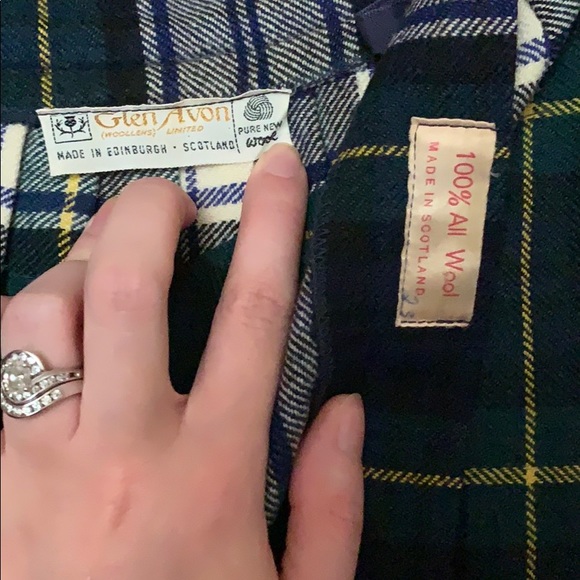 *SOLD* Vintage Authentic Scottish Plaid Wool Skirt - Picture 5 of 5